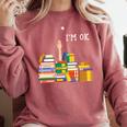 Reading Books Librarian Reader Nerd I'm Ok Teacher Comfort Colors Sweatshirt Orchid Reading Books Librarian Reader Nerd I'm Ok Teacher Comfort Colors Sweatshirt Orchid
