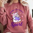 Reading Is My Favorite Sport Saying Quote Book Lovers Comfort Colors Sweatshirt Orchid