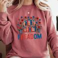 Reading Freadom Freedom Book Lover 4th Of July Men Women Comfort Colors Sweatshirt Orchid Reading Freadom Freedom Book Lover 4th Of July Men Women Comfort Colors Sweatshirt Orchid