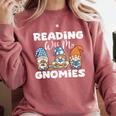 Reading With My Gnomies Gnomes Books Lover Bookworm Comfort Colors Sweatshirt Orchid Reading With My Gnomies Gnomes Books Lover Bookworm Comfort Colors Sweatshirt Orchid