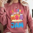 Reading Is My Jam I Love To Read Books Boy Girl Comfort Colors Sweatshirt Orchid Reading Is My Jam I Love To Read Books Boy Girl Comfort Colors Sweatshirt Orchid