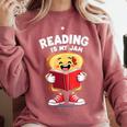 Reading Is My Jam I Love To Read Books Comfort Colors Sweatshirt Orchid