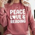 Reading I Love Books And Reading Comfort Colors Sweatshirt Orchid