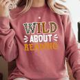 Reading Lover Apparel Wild About Reading Reading Books Comfort Colors Sweatshirt Orchid