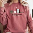 Reading Season Book Lover Librarian Cozy Bookworm Comfort Colors Sweatshirt Orchid