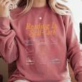 Reading Is Self Care Mental Health Read More Book Comfort Colors Sweatshirt Orchid