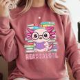 Readsalotl Axolotl Reading Book Bookworm Comfort Colors Sweatshirt Orchid Readsalotl Axolotl Reading Book Bookworm Comfort Colors Sweatshirt Orchid