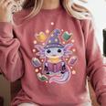 ReadsALOTL Cute Axolotl Book Lover Comfort Colors Sweatshirt Orchid