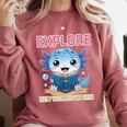 Readsolotl Kawaii Axolotl Book Lover Reading Comfort Colors Sweatshirt Orchid Readsolotl Kawaii Axolotl Book Lover Reading Comfort Colors Sweatshirt Orchid