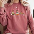 Reindeer Reading Books Christmas Library Classroom Comfort Colors Sweatshirt Orchid Reindeer Reading Books Christmas Library Classroom Comfort Colors Sweatshirt Orchid