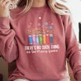 There's No Such Thing As Too Many Books Bookworm Libraries Comfort Colors Sweatshirt Orchid