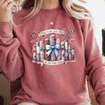 There’s No Such Thing As Too Many Books Comfort Colors Sweatshirt Orchid