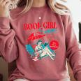 Retro Book Girl Summer For Women Beach Reading Comfort Colors Sweatshirt Orchid Retro Book Girl Summer For Women Beach Reading Comfort Colors Sweatshirt Orchid