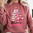 Retro Groovy Valentine Men Women Kid Tees By Emily All Booked For Valentines Book Reading Bookworm Nerdy Comfort Colors Sweatshirt Orchid Retro Groovy Valentine Men Women Kid Tees By Emily All Booked For Valentines Book Reading Bookworm Nerdy Comfort Colors Sweatshirt Orchid