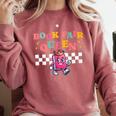 Retro Library Book Fair Queen School Reading Girls Women's Comfort Colors Sweatshirt Orchid