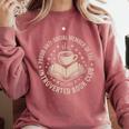 Retro Proud Introverted Book Club Anti Social Reader Comfort Colors Sweatshirt Orchid