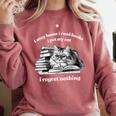 Retro I Stay Home I Read Books I Pet My Cat I Regret Nothing Comfort Colors Sweatshirt Orchid Retro I Stay Home I Read Books I Pet My Cat I Regret Nothing Comfort Colors Sweatshirt Orchid