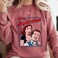 Retro Vampire Book Cover Style Stay Hydrated Halloween Comfort Colors Sweatshirt Orchid Retro Vampire Book Cover Style Stay Hydrated Halloween Comfort Colors Sweatshirt Orchid