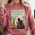 Robinson Crusoe Book Cover 1920 Comfort Colors Sweatshirt Orchid