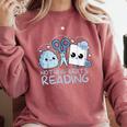 Rock Paper Scissors Nothing Beats Reading Book Lover Comfort Colors Sweatshirt Orchid