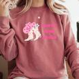 Rowdy 'Bout Books Cowboy Lovers Comfort Colors Sweatshirt Orchid