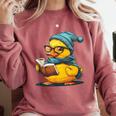 Rubber Duck Reading Book Rubber Duckie Reader Coffee Lover Comfort Colors Sweatshirt Orchid Rubber Duck Reading Book Rubber Duckie Reader Coffee Lover Comfort Colors Sweatshirt Orchid