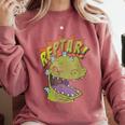 Rugrats Reptar Distressed Comic Book Style Cartoon Comfort Colors Sweatshirt Orchid