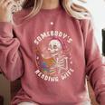 S Mut Book Spicy Romance Somebody's S Mut Reading Wife Comfort Colors Sweatshirt Orchid