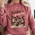 Salem Book Club Bookish Halloween Retro Salem Witch Book Comfort Colors Sweatshirt Orchid