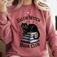Salem Witch Book Club Bookish Halloween Cat Women Comfort Colors Sweatshirt Orchid