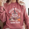 Salem Witch Book Club Raccoon Halloween Comfort Colors Sweatshirt Orchid Salem Witch Book Club Raccoon Halloween Comfort Colors Sweatshirt Orchid