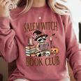 Salem Witch Book Club Raccoon Reading Comfort Colors Sweatshirt Orchid
