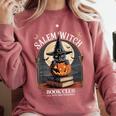 Salem Witch Book Club All Witches Welcome Halloween Reading Comfort Colors Sweatshirt Orchid Salem Witch Book Club All Witches Welcome Halloween Reading Comfort Colors Sweatshirt Orchid