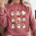 Santa Ghost Reading Books Christmas Library Teacher Comfort Colors Sweatshirt Orchid Santa Ghost Reading Books Christmas Library Teacher Comfort Colors Sweatshirt Orchid