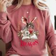 Santa's Favorite Book Dragon Christmas Magic Comfort Colors Sweatshirt Orchid