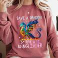 Save A Dragon Ride A Wingleader Books Dragon Lover Cute Comfort Colors Sweatshirt Orchid