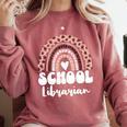 School Librarian For Women Cute Bookworm Book School Library Comfort Colors Sweatshirt Orchid School Librarian For Women Cute Bookworm Book School Library Comfort Colors Sweatshirt Orchid