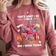 School Secretary Read Books And Know Things Flowers Flamingo Comfort Colors Sweatshirt Orchid