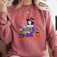 Season Of The Witch Spooky Readers Spell Book Hallowen Comfort Colors Sweatshirt Orchid