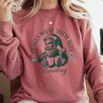 He Sees What You'Ve Been Reading Bookish Christmas Comfort Colors Sweatshirt Orchid He Sees What You'Ve Been Reading Bookish Christmas Comfort Colors Sweatshirt Orchid