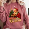 He Sees What You’Ve Been Reading Santa Book Lover Christmas Comfort Colors Sweatshirt Orchid He Sees What You’Ve Been Reading Santa Book Lover Christmas Comfort Colors Sweatshirt Orchid