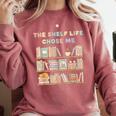 The Shelf Life Chose Me Bookstore Reading Lover Graphic Comfort Colors Sweatshirt Orchid The Shelf Life Chose Me Bookstore Reading Lover Graphic Comfort Colors Sweatshirt Orchid