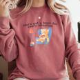 She's Got A Book For Every Situation Comfort Colors Sweatshirt Orchid