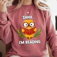 Shhh I'm Reading World Book Day Costume 2026 Kids Comfort Colors Sweatshirt Orchid