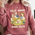 Silly-Goose Book Club Goose And Book Lovers Comfort Colors Sweatshirt Orchid Silly-Goose Book Club Goose And Book Lovers Comfort Colors Sweatshirt Orchid