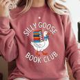 Silly Goose Book Club Reading Lover Comfort Colors Sweatshirt Orchid