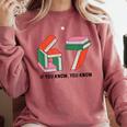 Six Seven 67 If You Know You Know 6 7 Reading Books Comfort Colors Sweatshirt Orchid