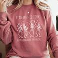 Skeleton Read Banned Books Gain Forbidden Knowledge Comfort Colors Sweatshirt Orchid Skeleton Read Banned Books Gain Forbidden Knowledge Comfort Colors Sweatshirt Orchid