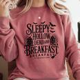 Sleepy Hollow Dead And Breakfast Please Book Ahead Comfort Colors Sweatshirt Orchid