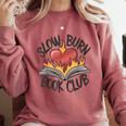 Slow Burn Book Club Romantasy Trope Smut Dark Romance Reader Comfort Colors Sweatshirt Orchid